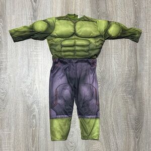 Kids Hulk Muscle Costume - Green and Purple